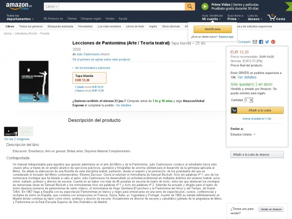 Lecciones de Pantomima Lecciones de Pantomima