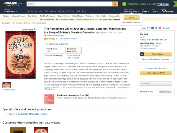 Pantomime Life of Joseph Grimaldi Pantomime Life of Joseph Grimaldi