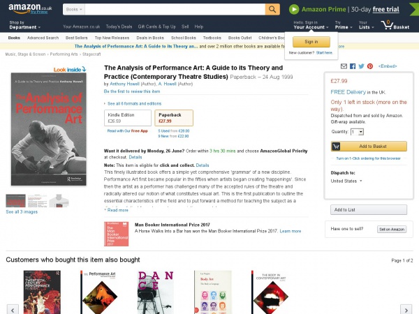 The Analysis of Performance Art The Analysis of Performance Art