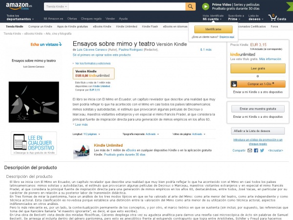 Ensayos sobre mimo y teatro Ensayos sobre mimo y teatro